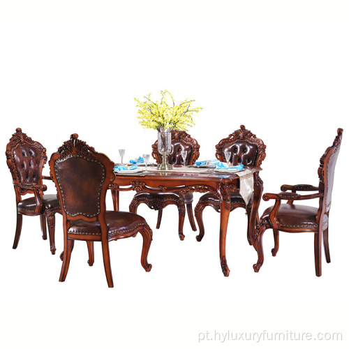 Conjunto de mesa de jantar barato para móveis de sala de jantar de luxo